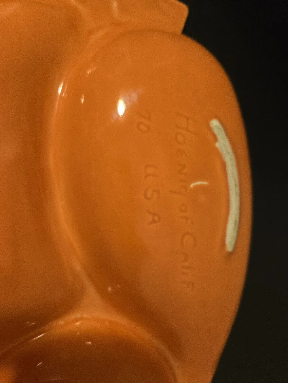 Vintage Hoeniq Of California USA Art Pottery Pink/Coral Fish, Bowl Platter